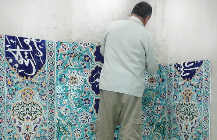 مراحل ساخت کاشی معرق