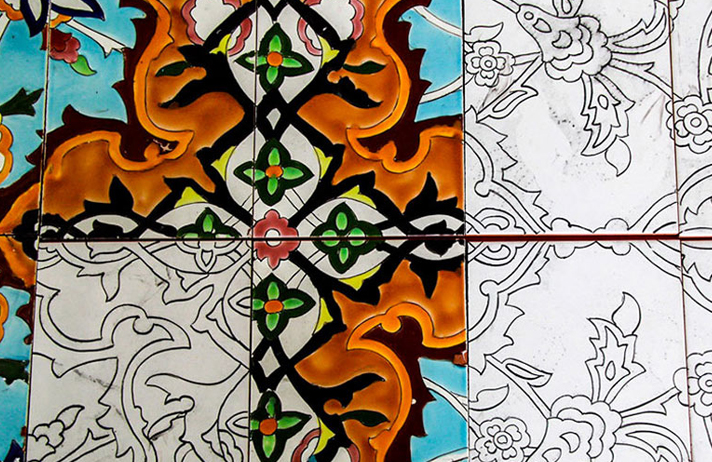 مراحل ساخت کاشی معرق